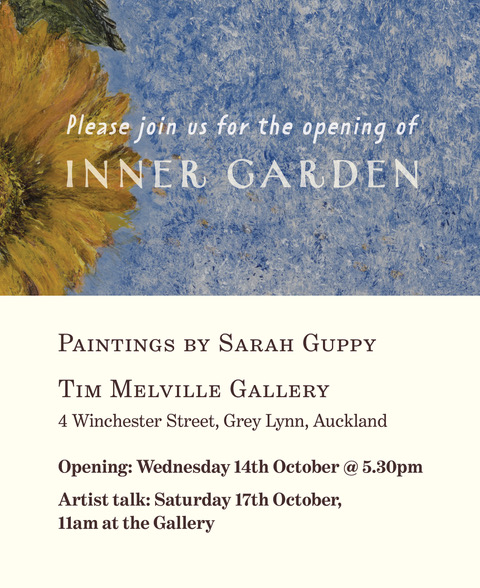 Sarah Guppy exhibition at Tim Melville Gallery 14 Oct 2026